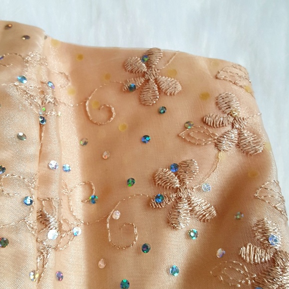 Strapless Embroidered Mesh Dress - Picture 5 of 7